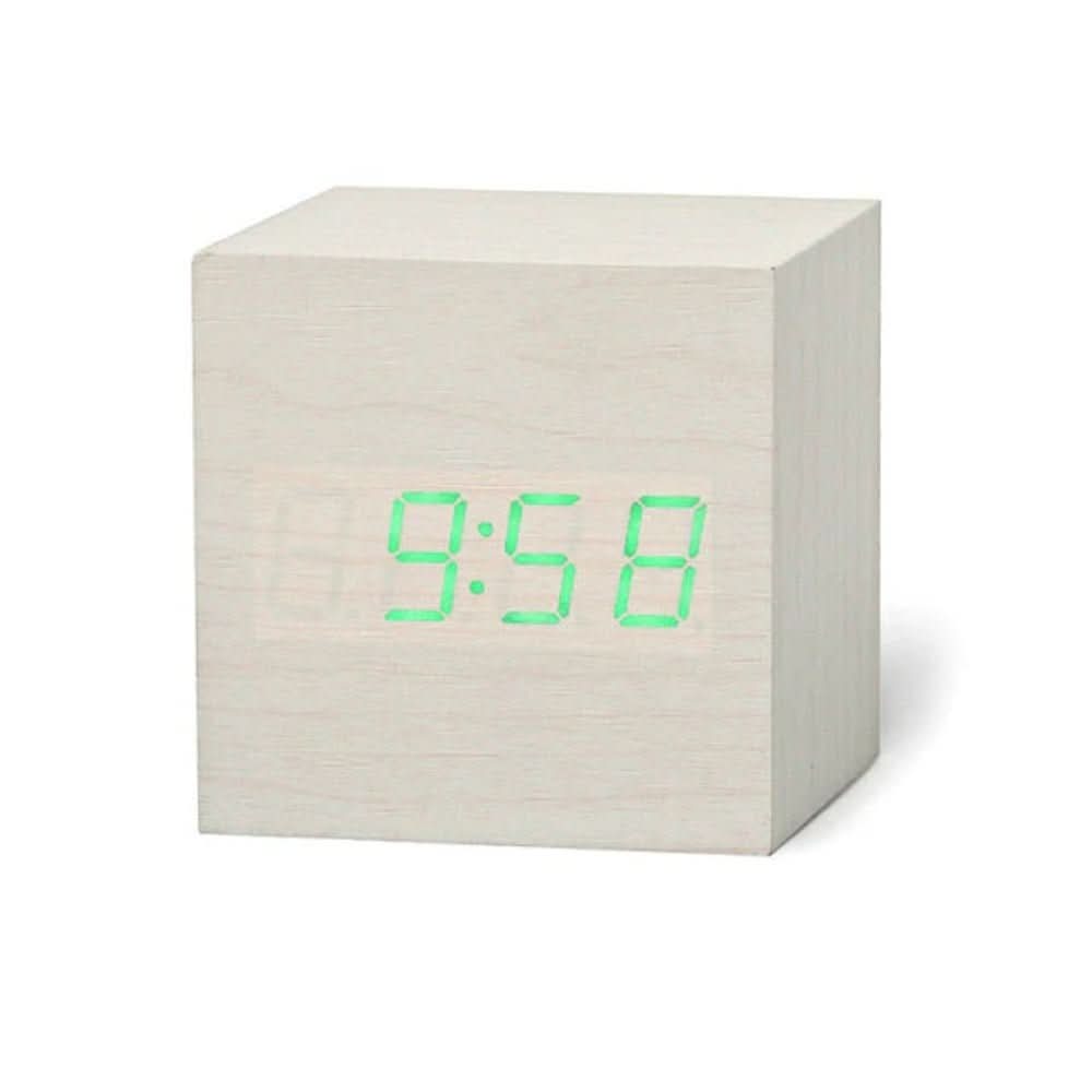 ZENICUBE – Reloj despertador LED minimalista con pantalla de hora, fecha y temperatura