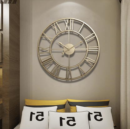 Elegant Skeleton Wall Clock - Gold or Bronze Wrought Iron Design for Home Decor 3