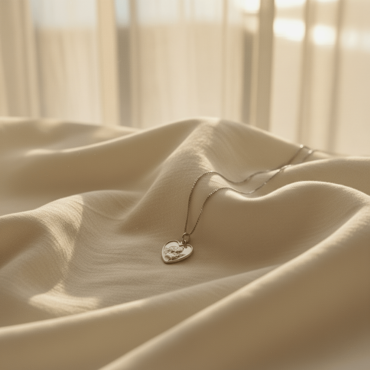 Angel Heart Gold and Silver Pendant Necklace