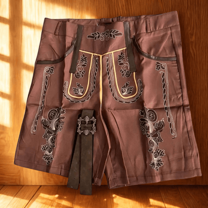 TRADITIONWEAR – Pantalon pour homme style cuir avec design traditionnel