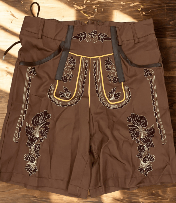 TRADITIONWEAR – Pantalon pour homme style cuir avec design traditionnel