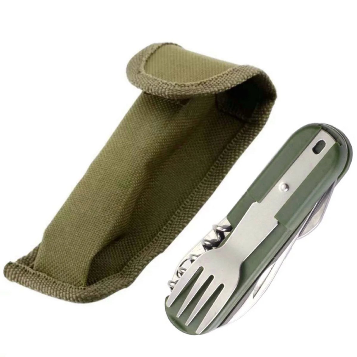 TREKMEAL – 7-in-1 Stainless Steel Outdoor Utensil Set with Foldable Compact Design 5
