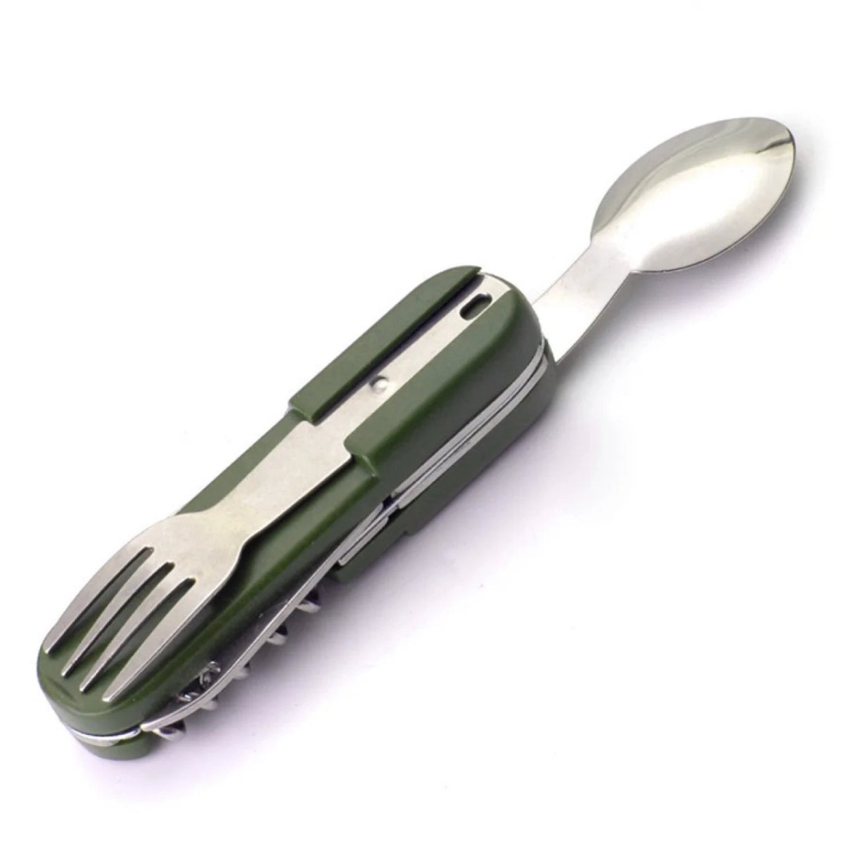 TREKMEAL – 7-in-1 Stainless Steel Outdoor Utensil Set with Foldable Compact Design 4