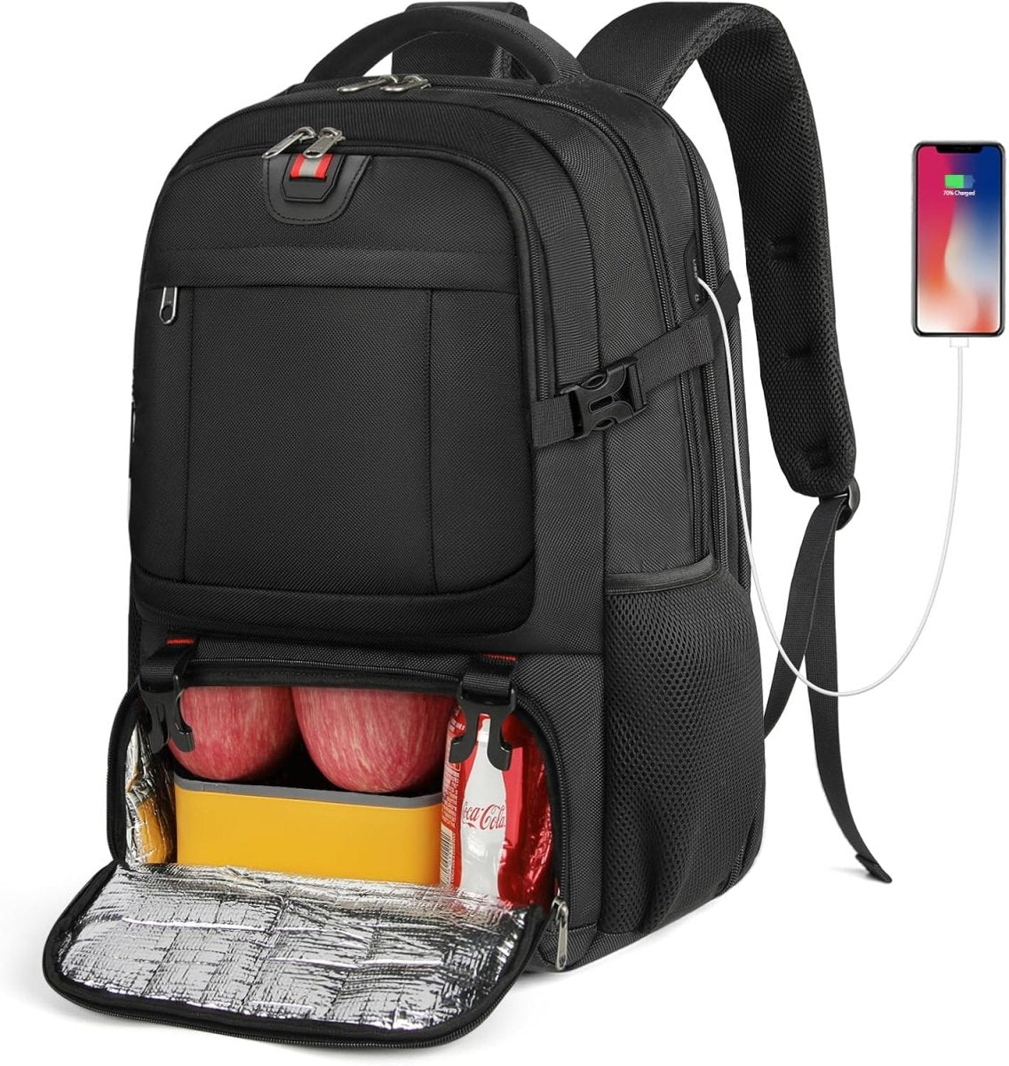 Versatile Laptop Backpack with Insulated Compartment & USB Port for Travel 5