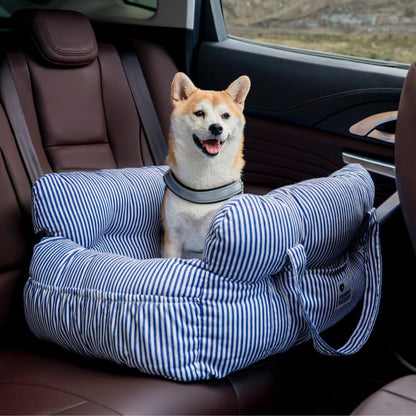 Dog seat bed for cars with adjustable seat belts and washable cover - comfortable and non -slip for safe trips 12