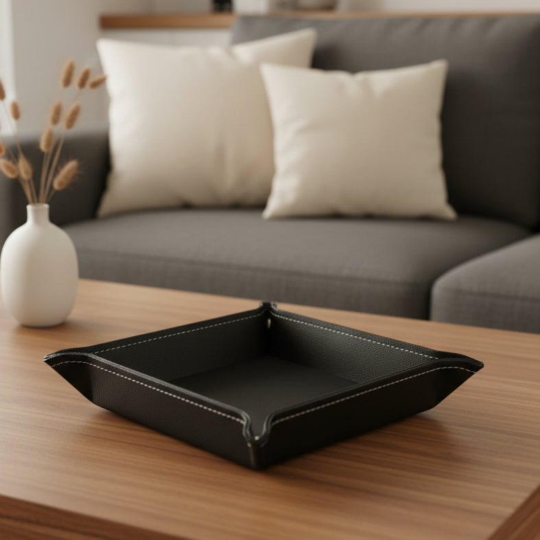 DESKVALE – Multi-Use Leather Storage Tray for Home & Office 0