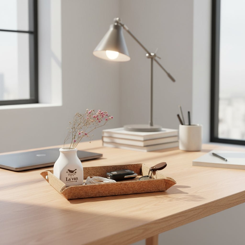 DESKVALE – Multi-Use Leather Storage Tray for Home & Office 2
