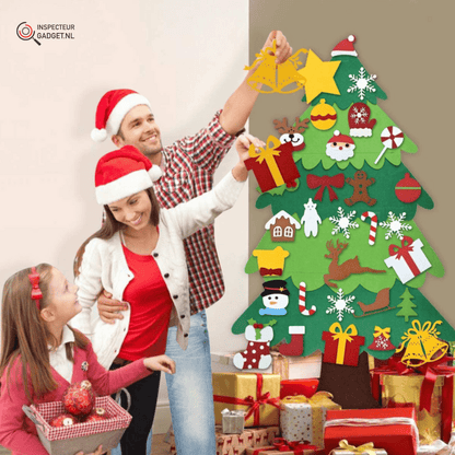TreeJoy Craft Christmas Tree – Creative DIY Felt Tree for Kids with 25 Decorations