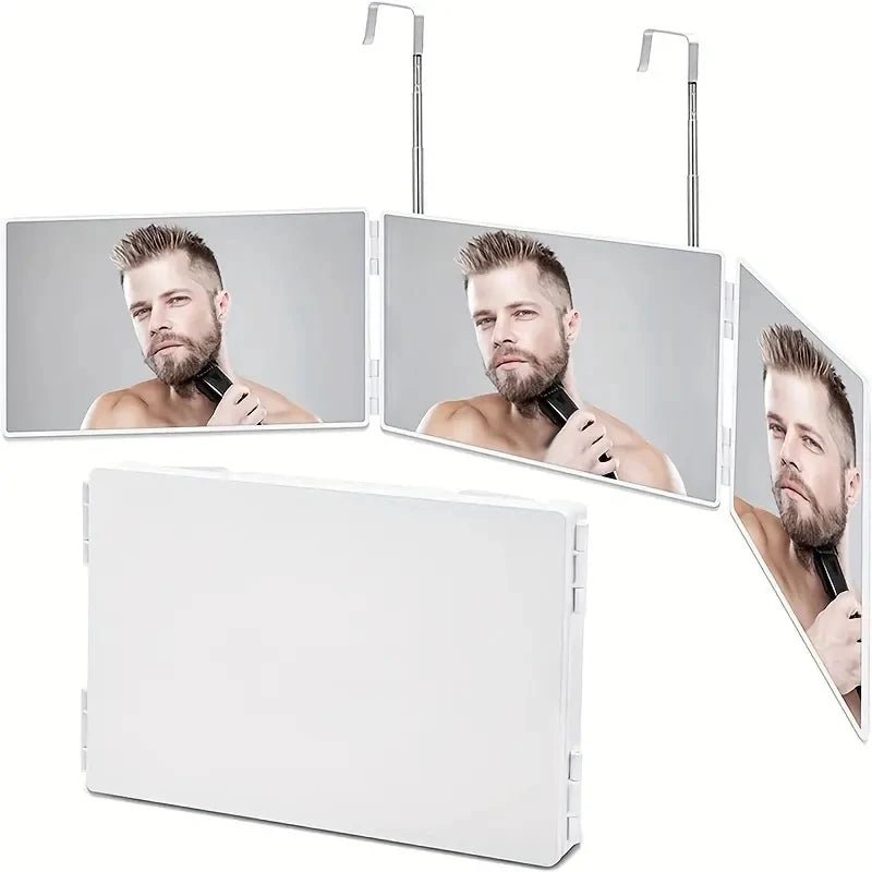 Triflex Mirror-foldable 3-way mirror with hook for make-up, hair styling & shaving 2
