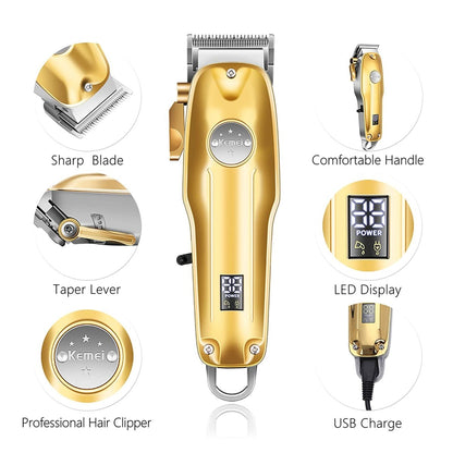 Trimax Pro – Tondeuse à cheveux sans fil avec écran LED