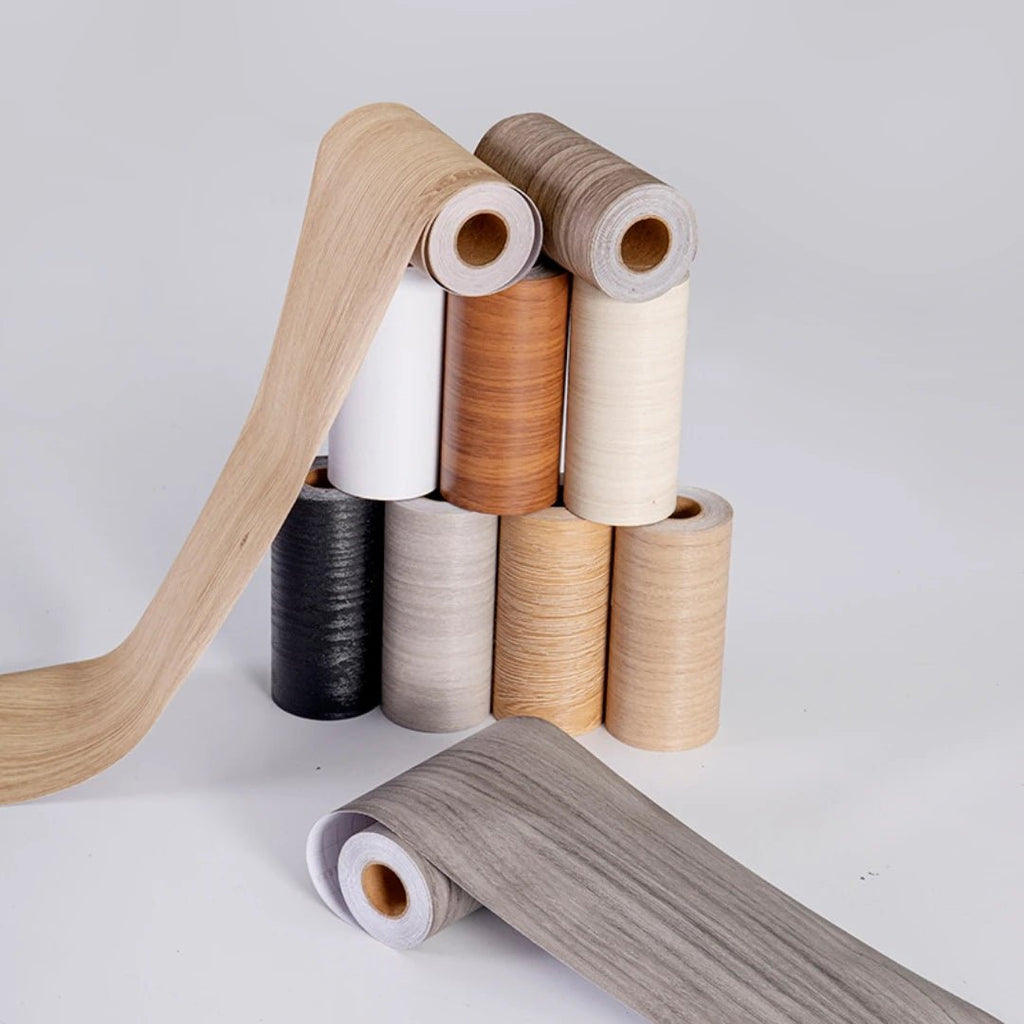 CasaForm Premium Skirting Trim | Durable PVC wood grain wall base stickers for modern decoration