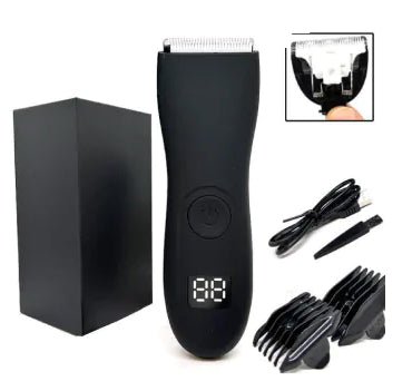  Recharged hair trimmer men with stainless steel leaves, wet and drying operation-4
