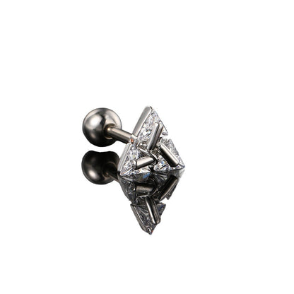 TRISILVER – Brincos Triângulo com Fecho de Pressão, Design Leve e Moderno
