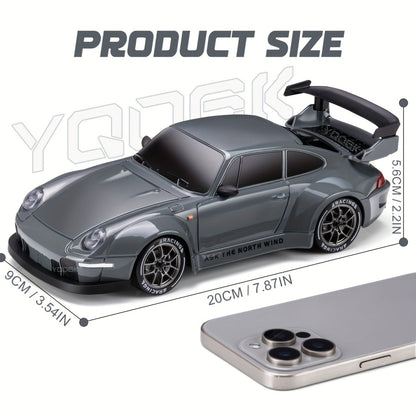 ULTIMATE DRIFT RACER - Coche RC a escala 1:24 con ruedas LED y acción 4x4