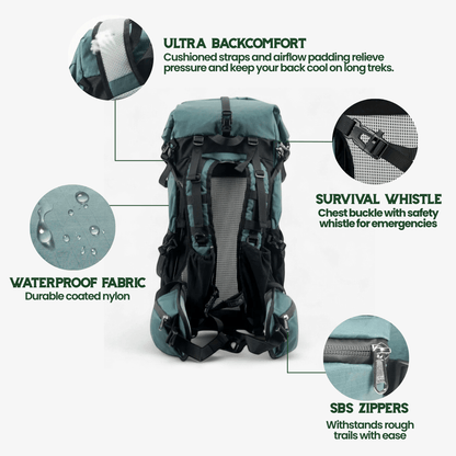 ULTREA 50L – Ultralight Expandable Adventure Backpack for Hiking & Travel