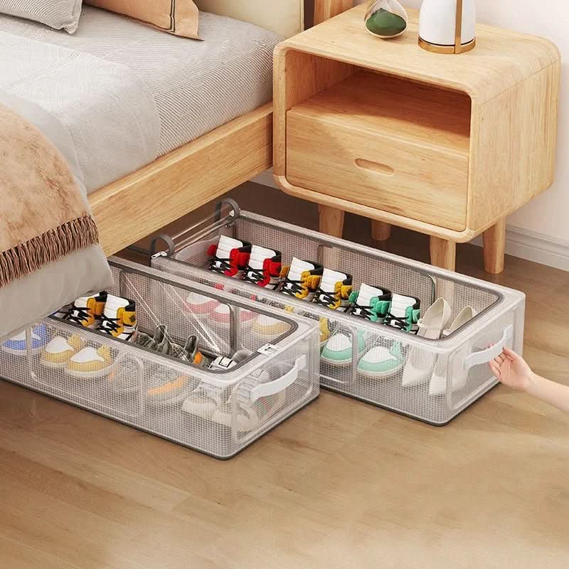 Untox Clearbox - stackable shoe box with transparent, ventilation & waterproof protection 5