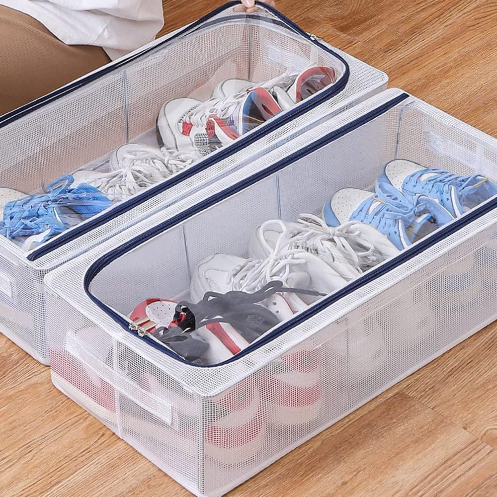 Untox Clearbox - stackable shoe box with transparent, ventilation & waterproof protection 7