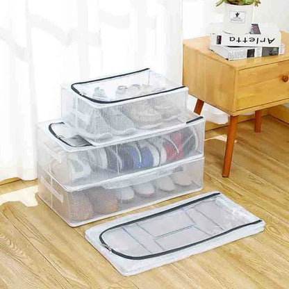 Untox Clearbox - stackable shoe box with transparent, ventilation & waterproof protection 6