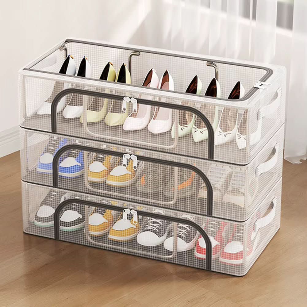 Untox Clearbox - stackable shoe box with transparent, ventilation & waterproof protection 1