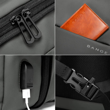 Sac à dos d'affaires URBANFORM - extensible, étanche, port de charge USB et compartiment pour ordinateur portable de 17,3 pouces