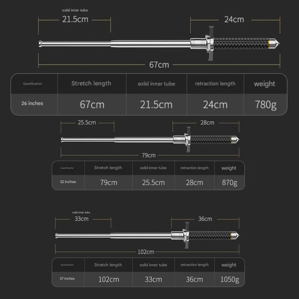 BALANZ – Canne de marche réglable avec base stable