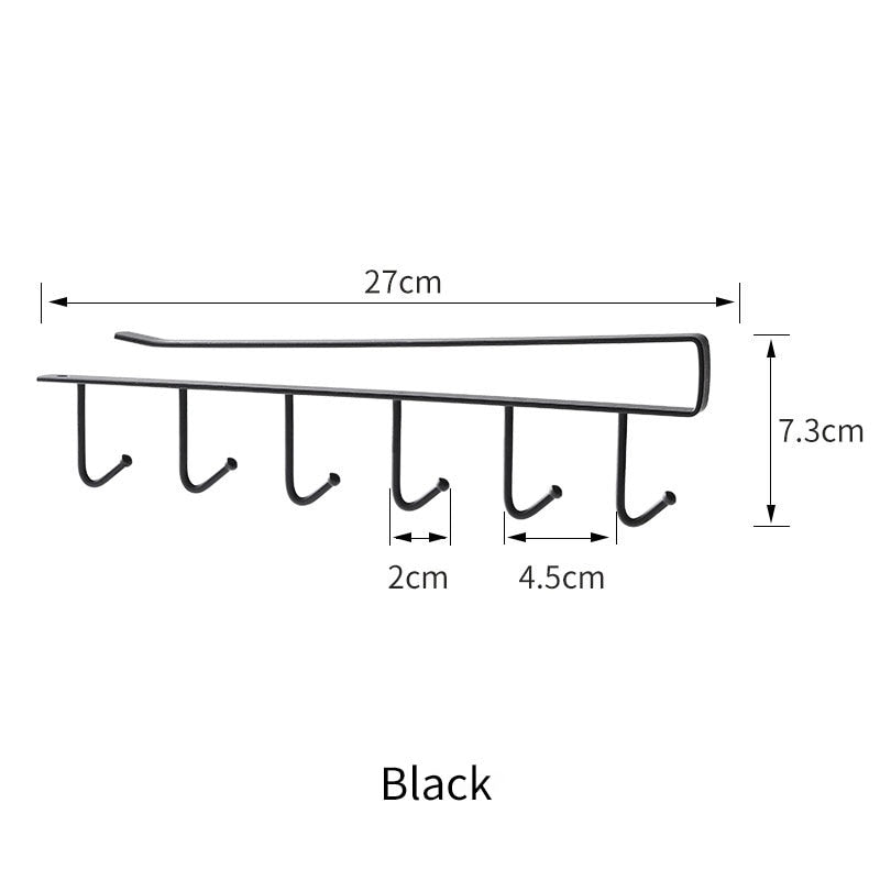 CABINHOOK – Under Cabinet Kitchen Organizer Hook Rack for Pots & Utensils 5
