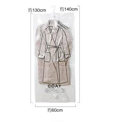Sacos de Armazenamento a Vácuo – Organizador de Roupas que Poupa Espaço – Proteção contra Pó e Humidade – Solução Reutilizável para o Guarda-Roupa