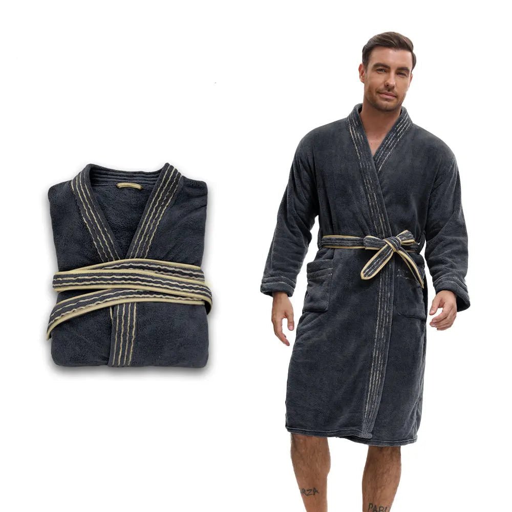 Veluxe – Robe de Banho Elegante de Veludo para Homem com Conjunto de Roupa Interior