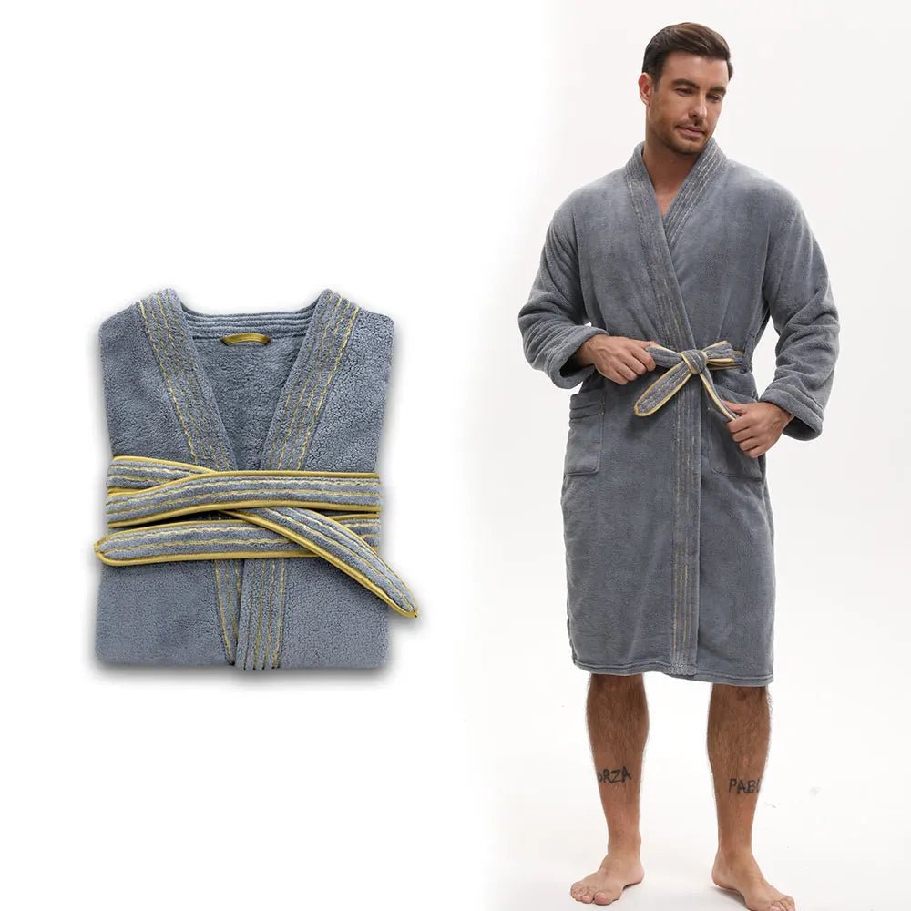 Veluxe – Robe de Banho Elegante de Veludo para Homem com Conjunto de Roupa Interior