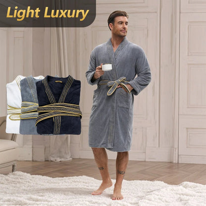 Veluxe – Robe de Banho Elegante de Veludo para Homem com Conjunto de Roupa Interior