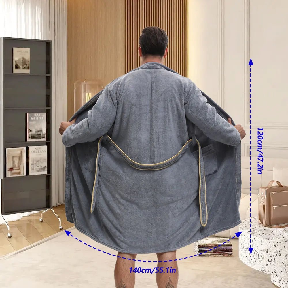 Veluxe – Robe de Banho Elegante de Veludo para Homem com Conjunto de Roupa Interior
