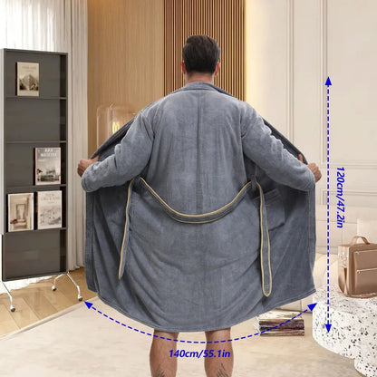 Veluxe – Robe de Banho Elegante de Veludo para Homem com Conjunto de Roupa Interior
