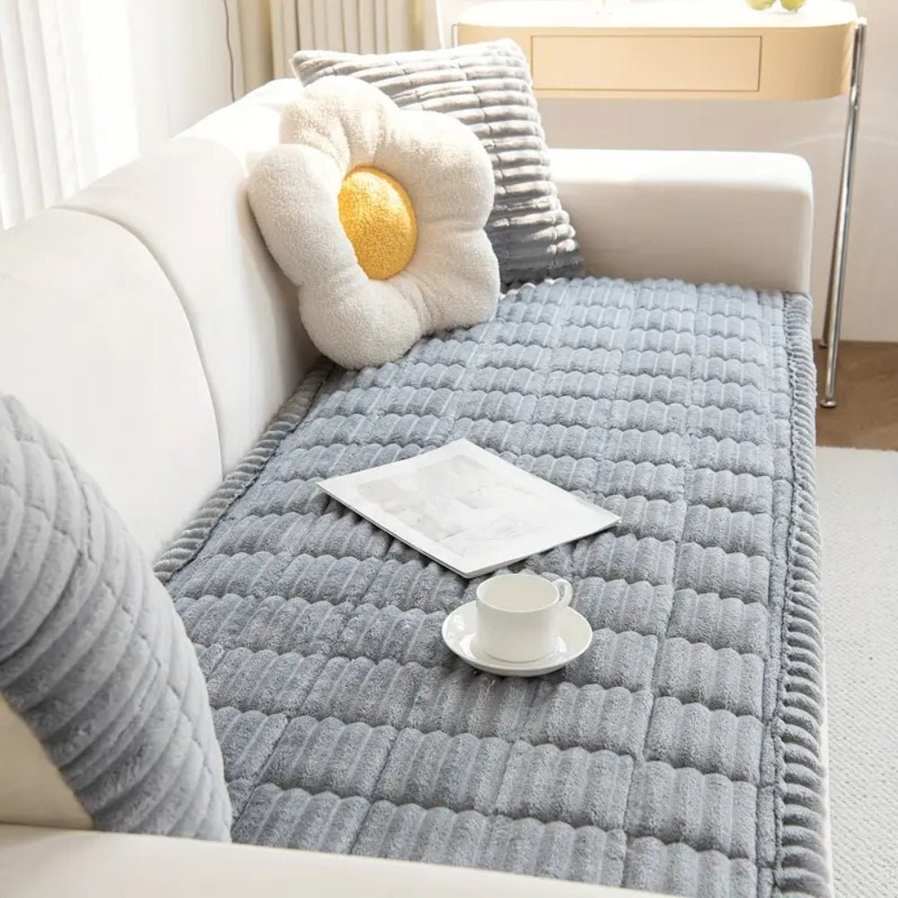 Plush Microfiber Sofa Cover - Elegant Slipcover Sofa with Anti-Slip Design 5