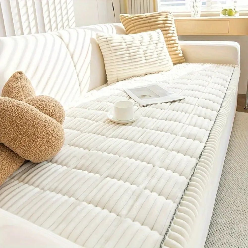 Plush Microfiber Sofa Cover - Elegant Slipcover Sofa with Anti-Slip Design 2