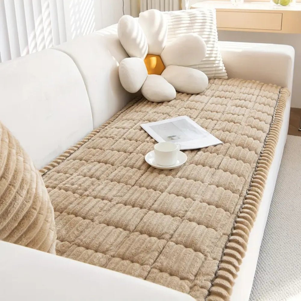 Plush Microfiber Sofa Cover - Elegant Slipcover Sofa with Anti-Slip Design 3