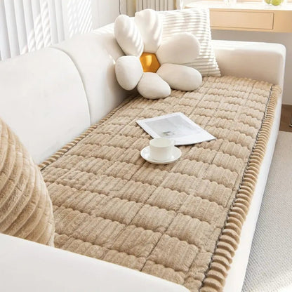 Plush Microfiber Sofa Cover - Elegant Slipcover Sofa with Anti-Slip Design 3