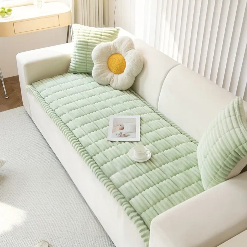 Plush Microfiber Sofa Cover - Elegant Slipcover Sofa with Anti-Slip Design 6