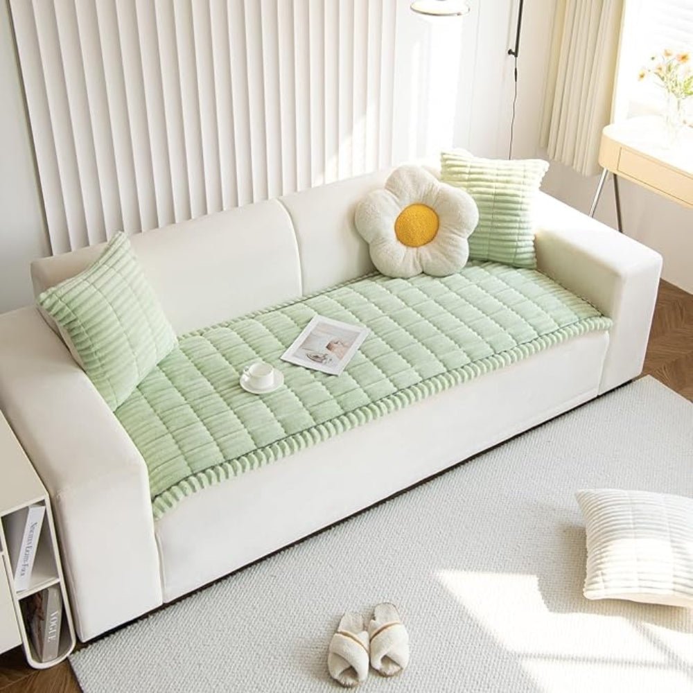 Plush Microfiber Sofa Cover - Elegant Slipcover Sofa with Anti-Slip Design 8