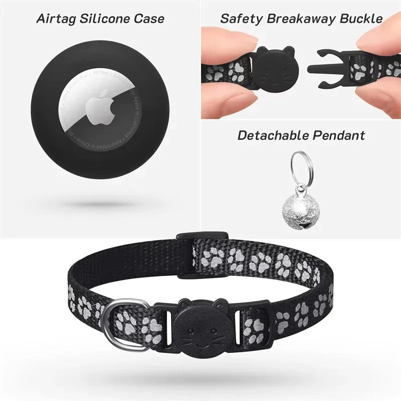 NEKOGLOW AIRPAW – Reflective Cat Collar with Airtag Holder and Safety Bell 2