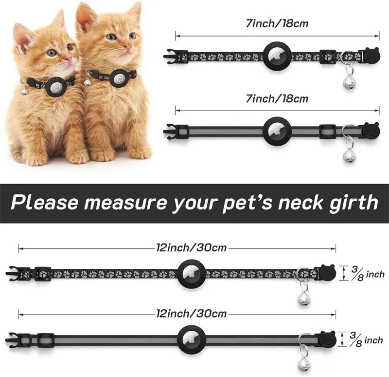 NEKOGLOW AIRPAW – Reflective Cat Collar with Airtag Holder and Safety Bell 1