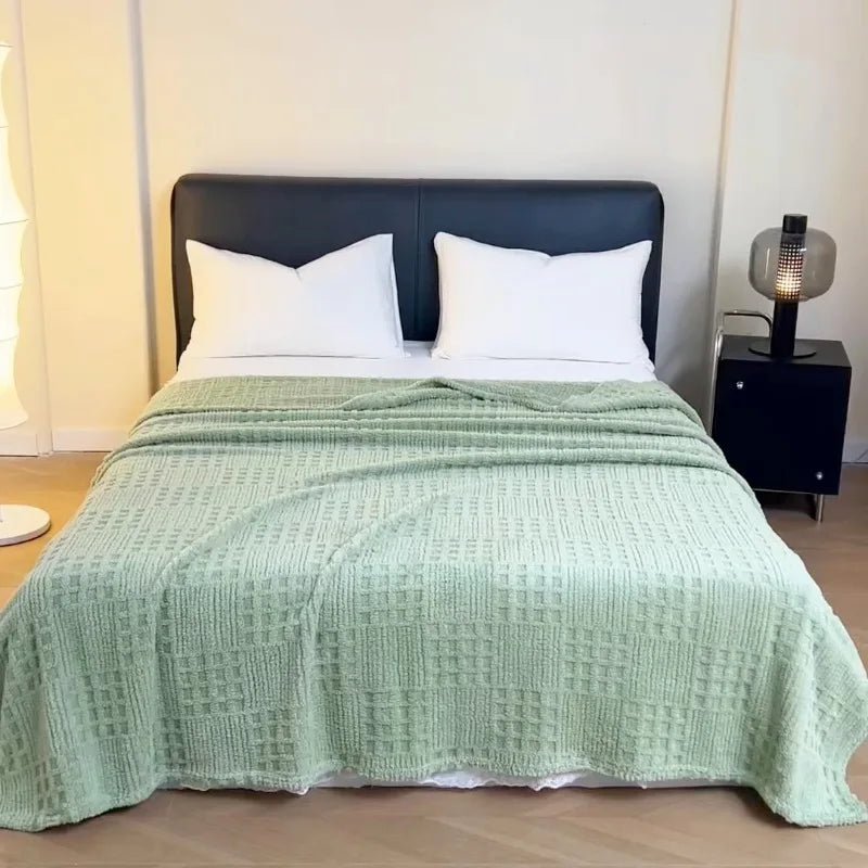 VELVETERRA – Dicke Samt-Waffeldecke für warmen täglichen Komfort