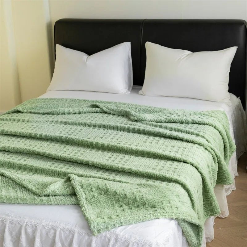 VELVETERRA – Thick Velvet Waffle Blanket for Warm Everyday Comfort