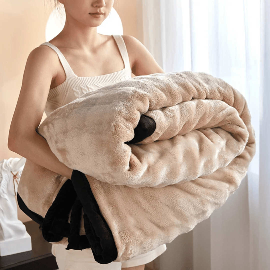 Cozy Comfort - Double-Sided Plush Fleece Blanket for Ultimate Warmth and Softness 2