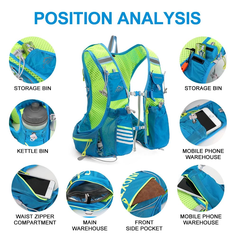 VENTRAIL – 8L Breathable Hydration Backpack with 1.5L Bladder for Running & Cycling 3