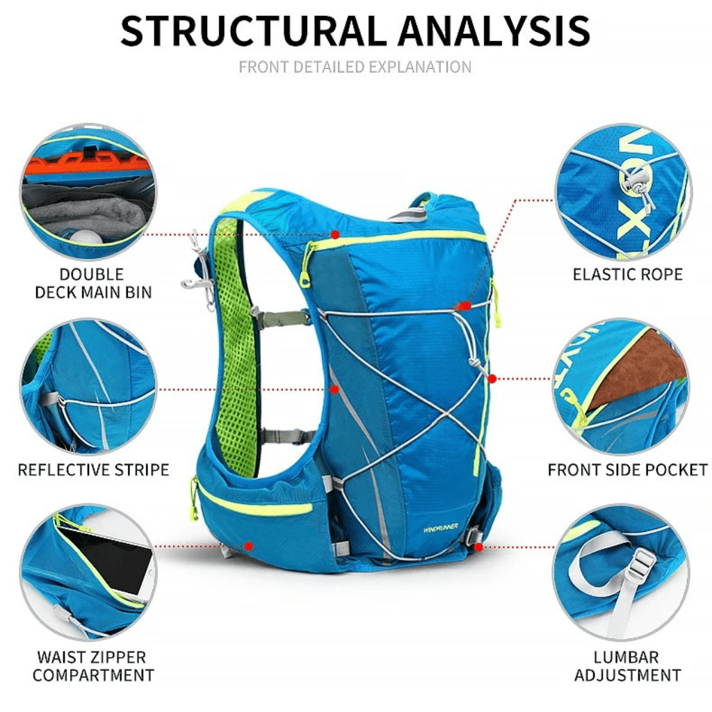 VENTRAIL – 8L Breathable Hydration Backpack with 1.5L Bladder for Running & Cycling 4