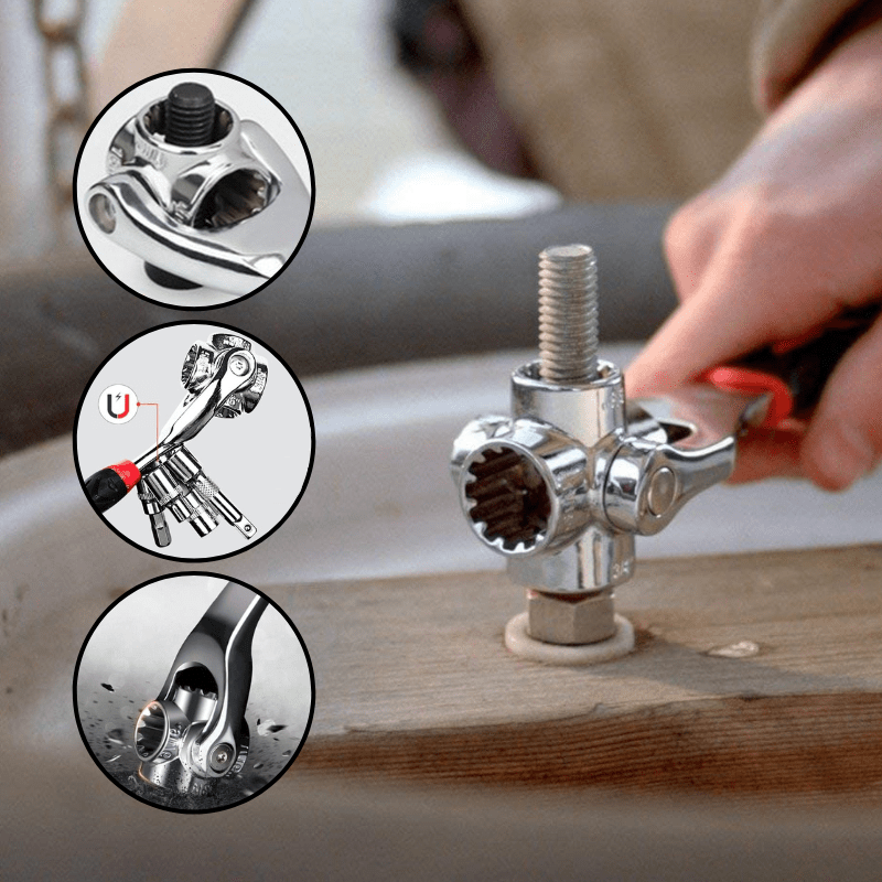 Multifunctional Versatile Wrench with 48 Socket Sizes – Ergonomic Design for Easy Repairs, Stainless Steel-6