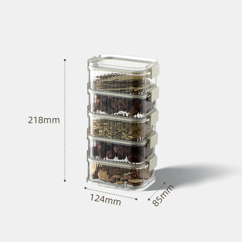 VERTISPICE – Multi-Layer Stackable Spice Storage Containers for Freshness & Organization