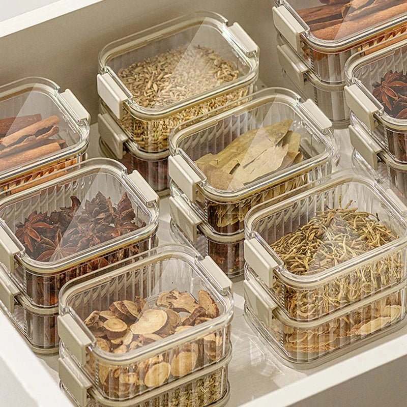 VERTISPICE – Multi-Layer Stackable Spice Storage Containers for Freshness & Organization