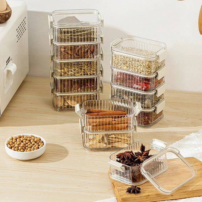 VERTISPICE – Multi-Layer Stackable Spice Storage Containers for Freshness & Organization