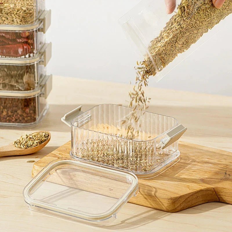 VERTISPICE – Multi-Layer Stackable Spice Storage Containers for Freshness & Organization